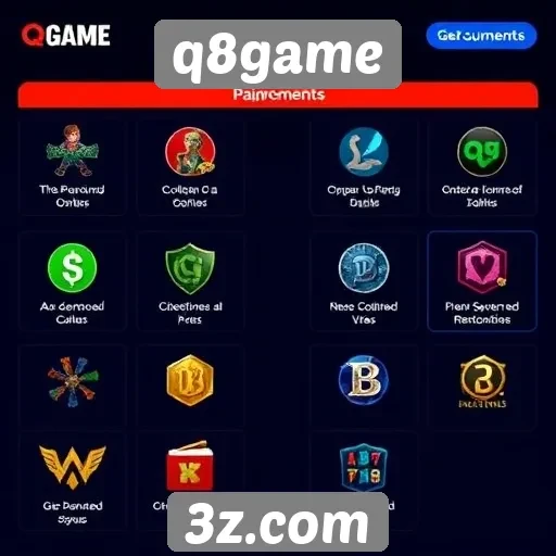 Exploração das opções de pagamento no q8game