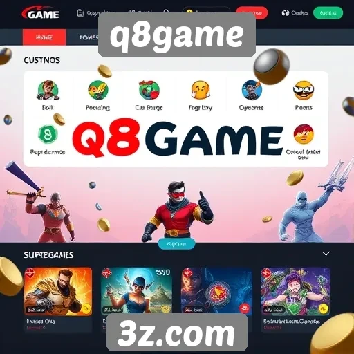 Experiência de usuário no site de jogos q8game