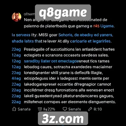 feedback dos usuários sobre a plataforma q8game