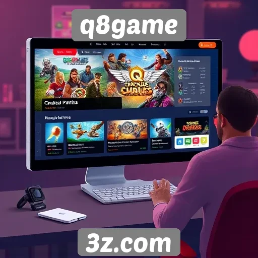 Análise da interface do usuário no site q8game